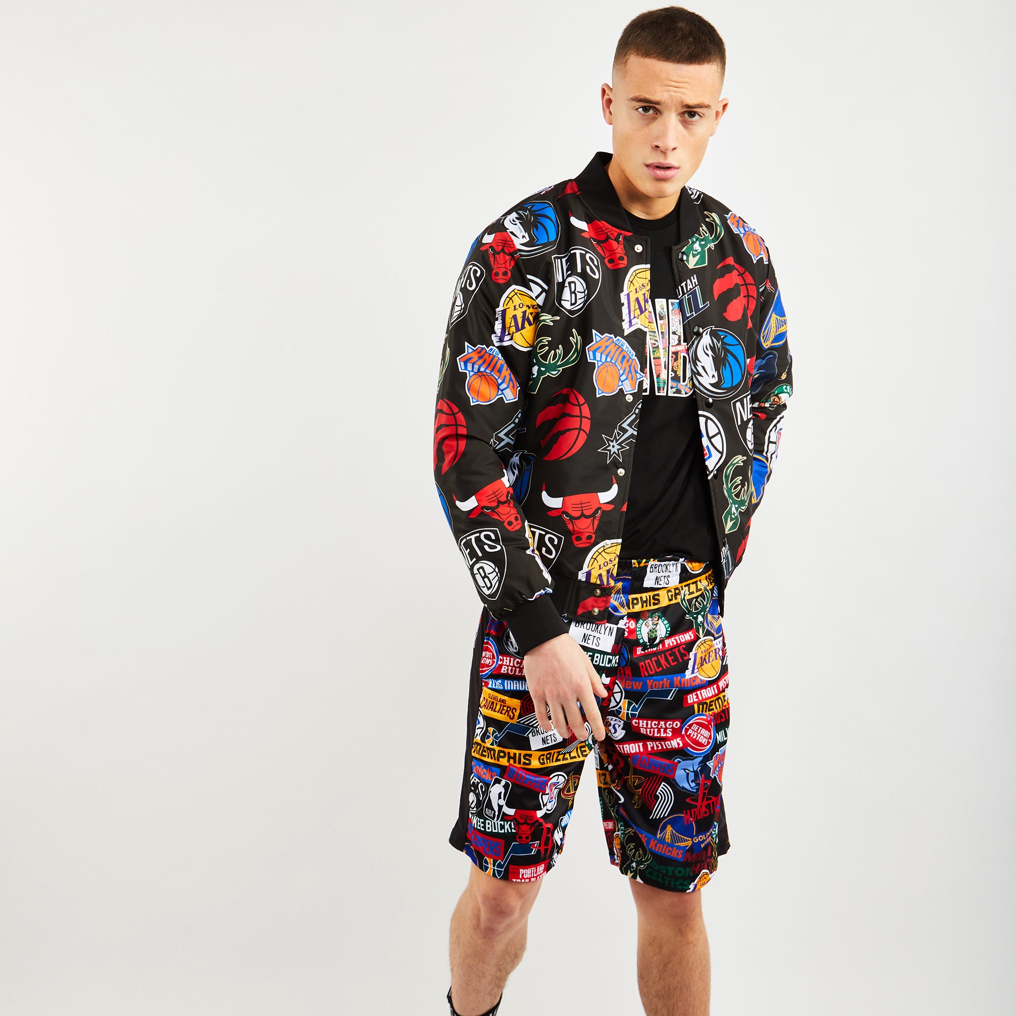new era nba all over logo jacket
