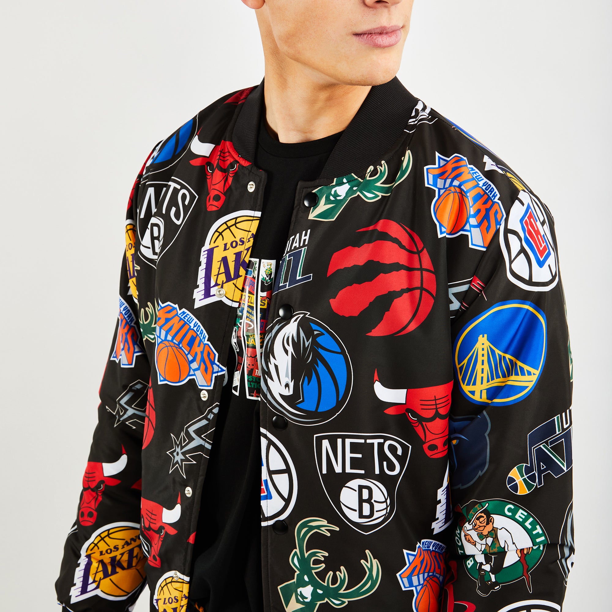 new era nba all over logo jacket