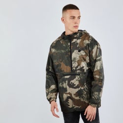 Men Jackets - adidas All Over Print Over The Head Windbreaker - Green-Black-Green