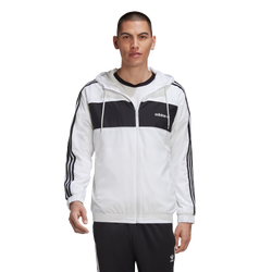 Men Jackets - adidas Full Zip Windbreaker - White-Black-White