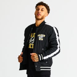 Men Jackets - Fresh Ego Kid Varsity Outerwear - Black-Black
