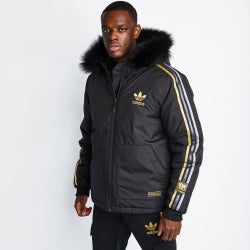 Men Jackets - adidas Chile 20 Heavyweight Hooded Bomber Jacket - Black-Black-Black
