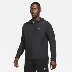 Men Track Tops - Nike Miler - Black-Black-Reflective Silv
