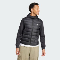 Herren Jackets - adidas Essentials Hybrid Down Hooded - Black-Black