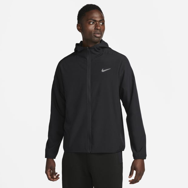Nike Form Hooded Versatile Men Jackets - Black - Size M - Cotton Woven