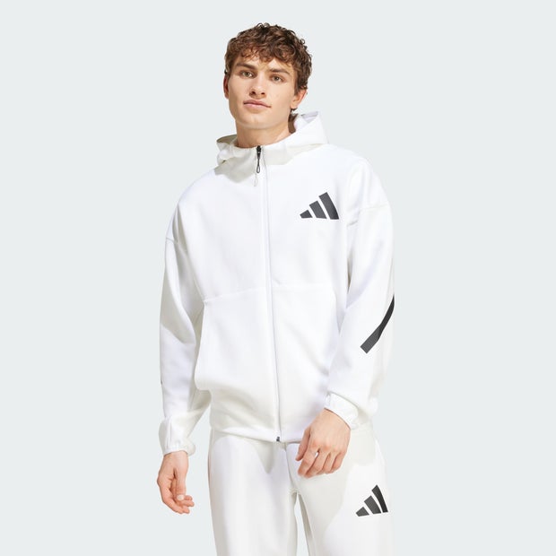 Image of Adidas Z.n.e. Full-zip Hooded Track male Giacche - Bianco - Poly Mesh - Foot Locker035