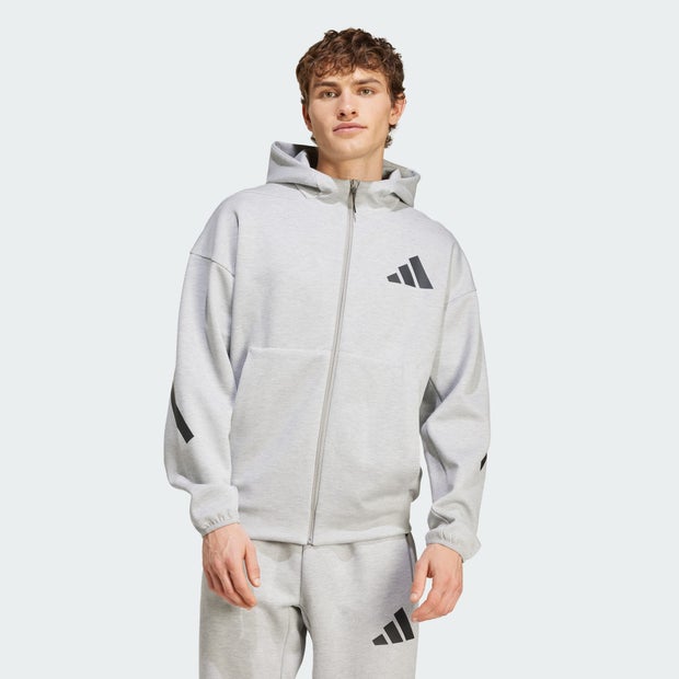 Image of Adidas Z.n.e. Full-zip Hooded Track male Giacche - Grigio - Poly Mesh - Foot Locker035