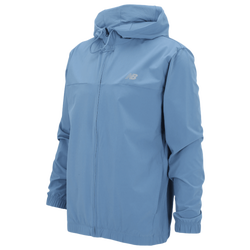 Men Jackets - New Balance Full Zip Small Logo - Blue-Blue