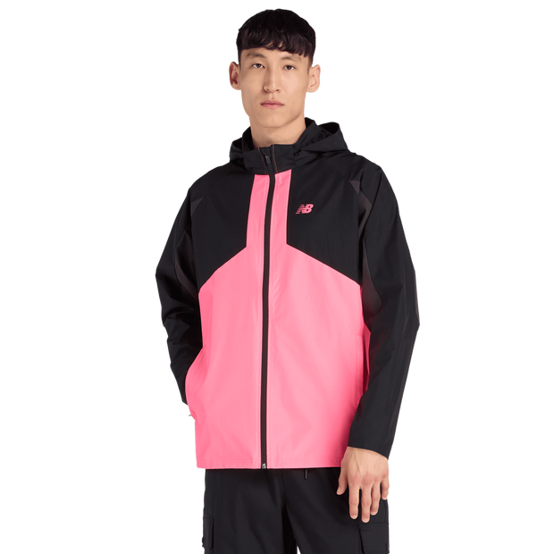 New Balance Utility Woven Jacket Men Jackets - Black - Size L - Poly Jersey