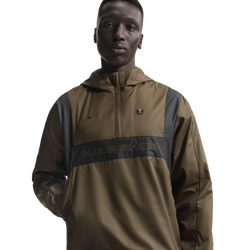 Men Jackets - Nike Shox Woven Half-zip Jacket - Dark Hazel-Black