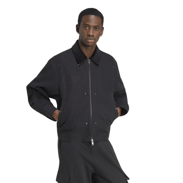 Premium Essentials Bomber Jacket Uomo - Giacche Nero - Taglia XXL - Jersey di cotone XXL