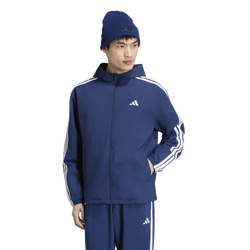 Uomo Jackets - adidas Essentials 3-Stripes Woven Windbreaker - Team Navy Blue 2-White