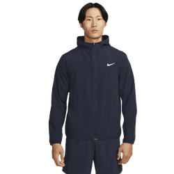 Men Jackets - Nike Form Dri-fit Hooded Versatile Jacket - Obsidian-Obsidian