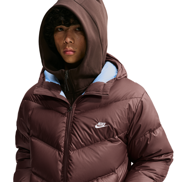 Nike Windrunner Down Jacket Jassen Heren - Bruin - Maat L - Katoen Jersey