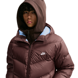Uomo Jackets - Nike Windrunner Down Jacket - Light Chocolate-Hydrogen Blue