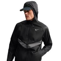 Men Jackets - Nike Miler Therma-fit Repel Running Jacket - Black-Black