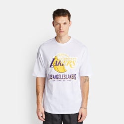 Men T-Shirts - New Era NBA LA Lakers - White-White