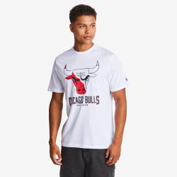 Hombre T-Shirts - New Era Nba Chicago Bulls Logo - White-White