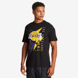 Men T-Shirts - New Era Nba Lakers Logo - Black-Black