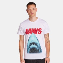 Heren T-Shirts - MERCHCODE Jaws - White-White