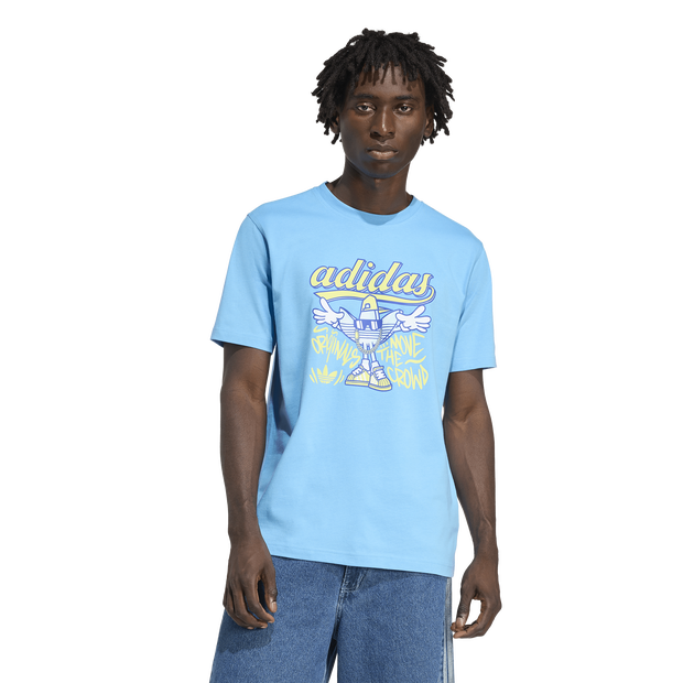 Adidas Graphics Men T-Shirts - Blue - Size M