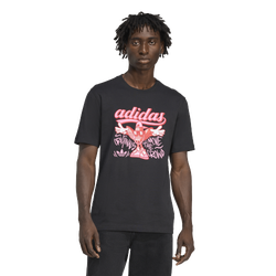 Men T-Shirts - adidas Graphics - Black-Black-Black