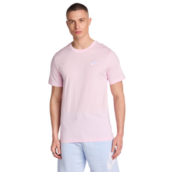 Men T-Shirts - Nike Club - Pink Foam-White
