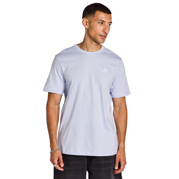 Nike Club, Men's Blue Cotton Shirts,  Size S