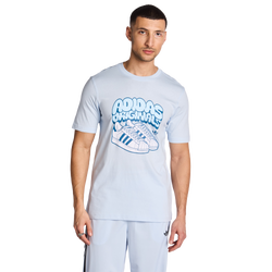Heren T-Shirts - adidas Graphics - Crystal Sky-White-Crystal Sky