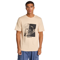 Men T-Shirts - adidas Graphics - Beigetan-Black