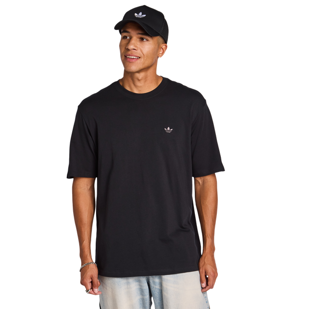 Adidas adicolor Hombre Camisetas - Negro - Talla S - Tejido Jersey de algodón