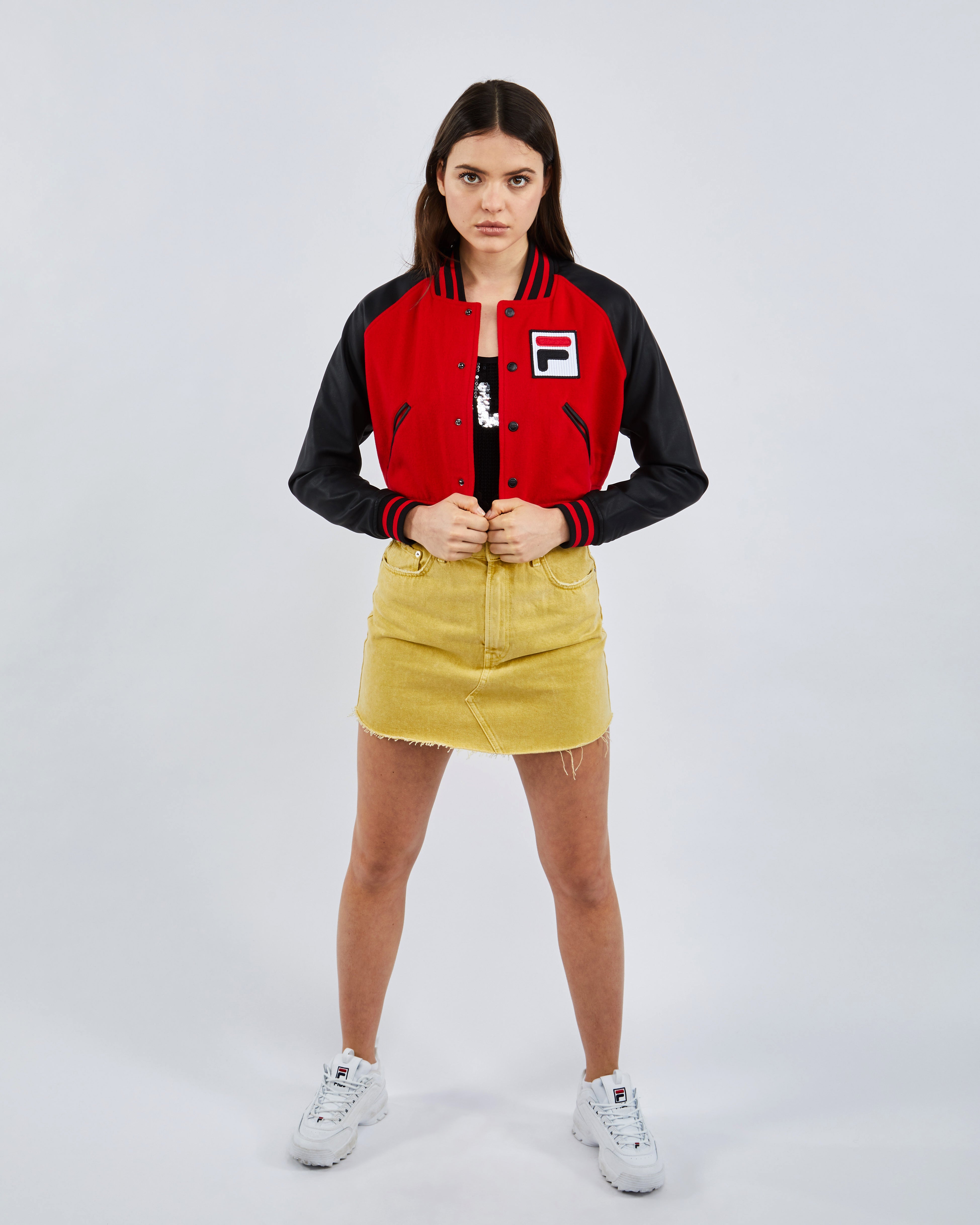 yellow fila hoodie women's