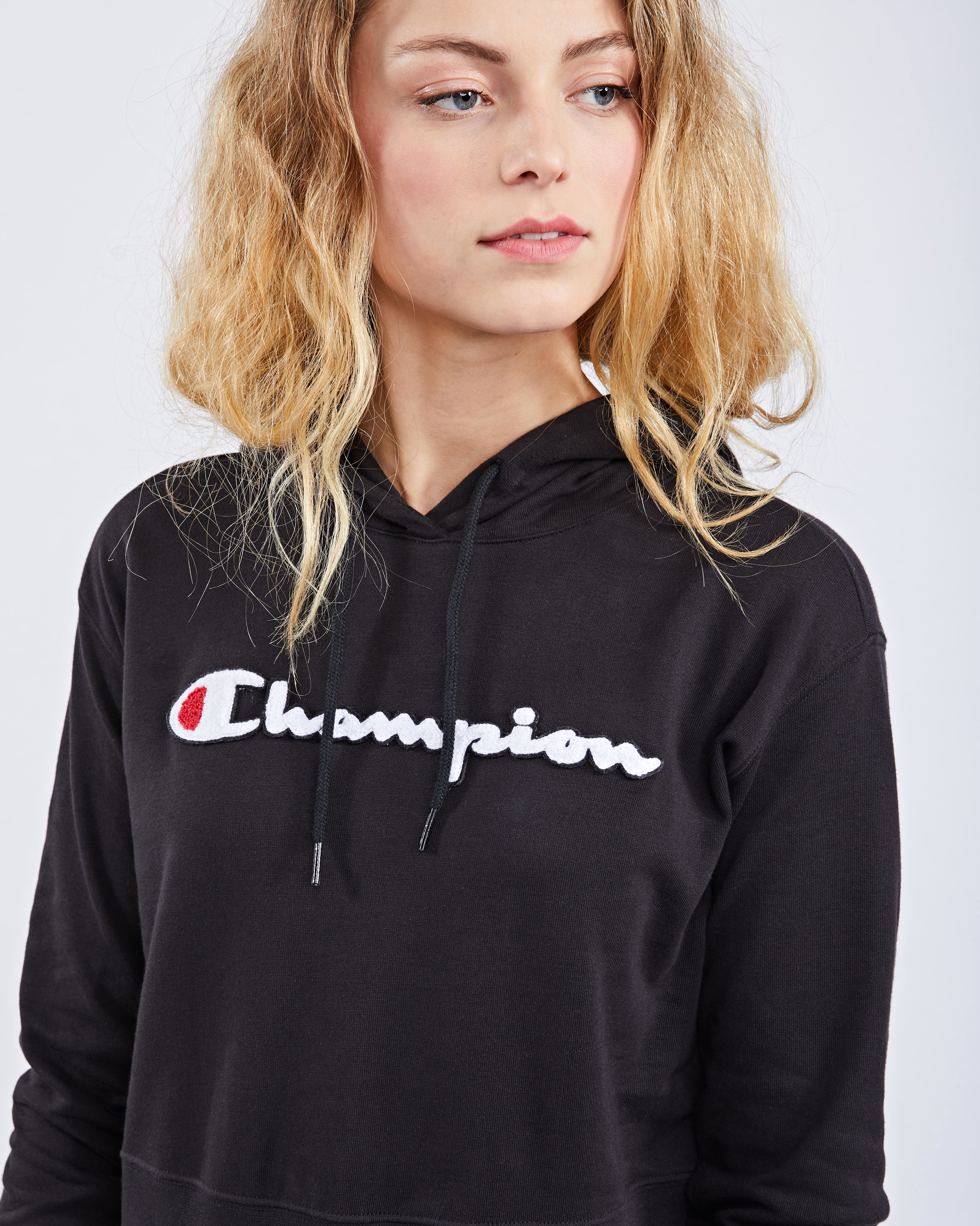 champion cropped zip up hoodie