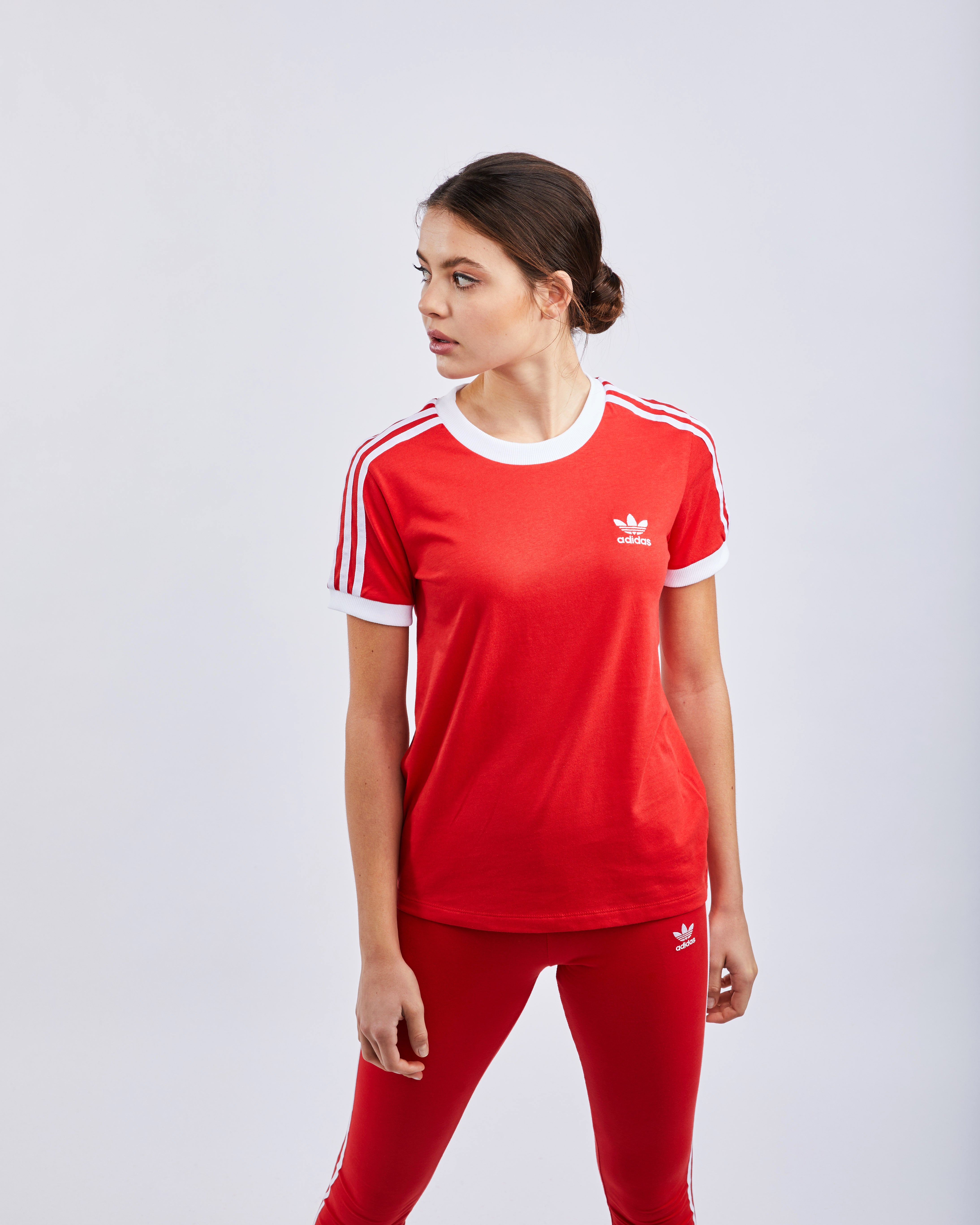 adidas 3 stripe womens t shirt