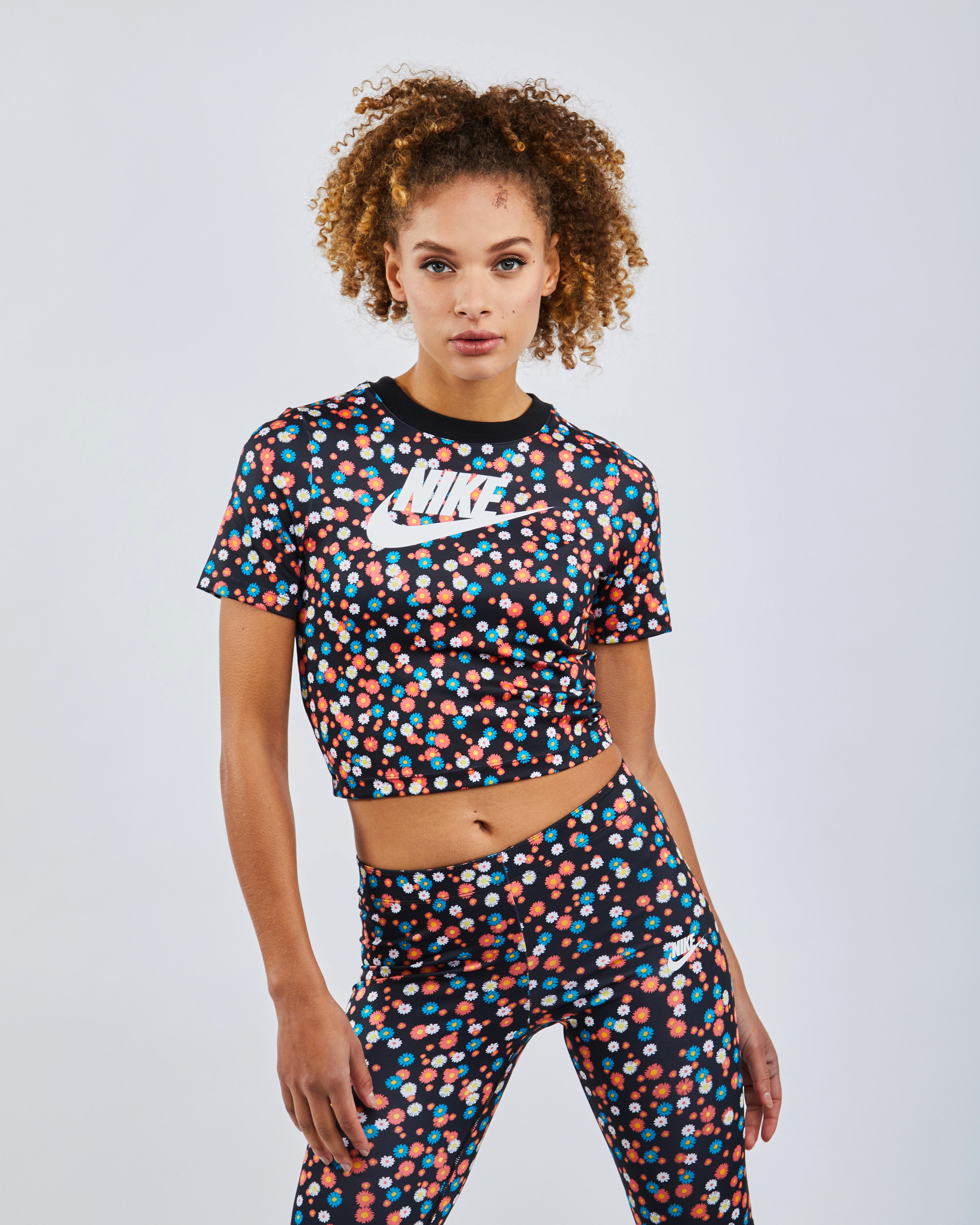 nike floral crop top