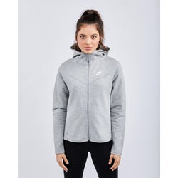 Women Hoodies - Nike Tech Fleece - Grey-White-Grey