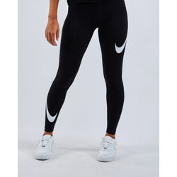 Women Leggings - Nike Sportswear Leg-a-see Swoosh - Black-White-Black