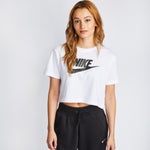 White-Black-White- NK ESS CROP TEE FUT WHT