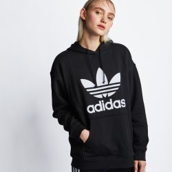 Women Hoodies - adidas Trefoil - Black-White