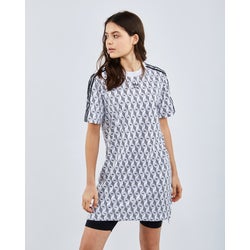Women Dresses - adidas T-shirt - White-Black-White