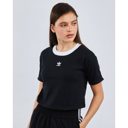 Women T-Shirts - adidas Adicolor - Black-White-Black