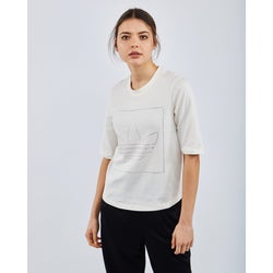 Women T-Shirts - adidas Fakten - White-Black-White
