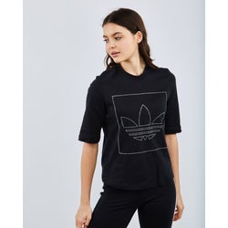 Women T-Shirts - adidas Fakten - Black-White-Black