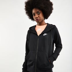 Women Hoodies - Nike Essential Full Zip Over The Head - Black-Black