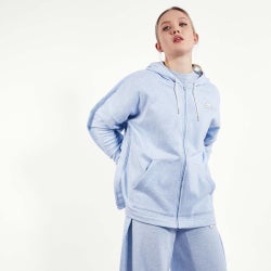 Women Hoodies - Nike Sportswear Full Zip Fleece Hoodie - Blue-Blue