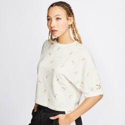 Women T-Shirts - Puma Brand Love - Off White-Gold-Off White