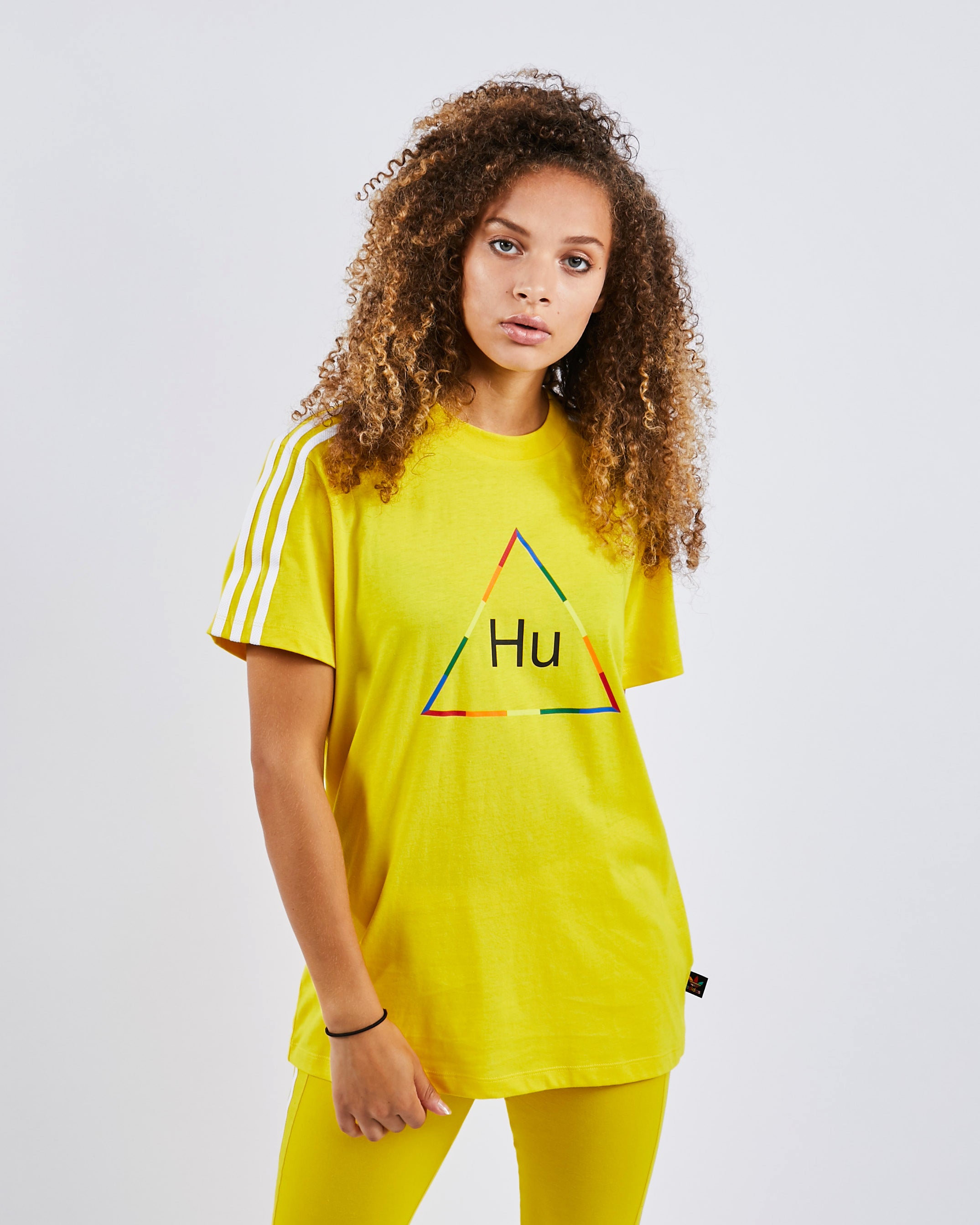 womens yellow adidas t shirt