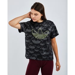 Women T-Shirts - adidas Fakten - Black-White-Black