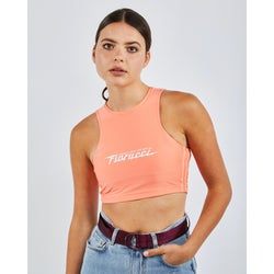 Women T-Shirts - adidas Fiorucci Crop Top - Orange-White-Orange