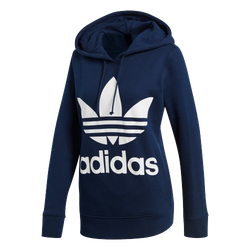 Women Hoodies - adidas Trefoil - Collegiate Navy-Collegiate Navy